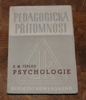 kniha Psychologie, Dědictví Komenského 1950