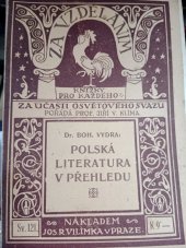 kniha Polská literatura v přehledu, Jos. R. Vilímek 1920