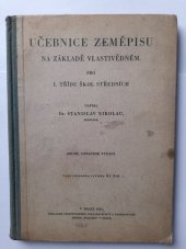 kniha Učebnice zeměpisu na základě vlastivědném Pro I. třídu škol středních, Profesorské nakladatelství a knihkupectví 1932