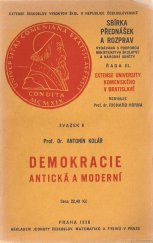 kniha Demokracie antická a moderní, Jednota československých matematiků a fysiků 1936