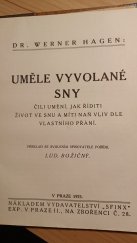 kniha Uměle vyvolané sny čili umění, jak říditi život ve snu a míti naň vliv dle vlastního přání., Sfinx 1923