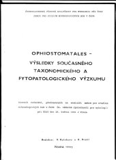 kniha Ophiostomatales-Výsledky současného taxonomického a fytopatologického výzkumu sborník referátů, Československá vědecká společnost pro mykologie při ČSAV 1992