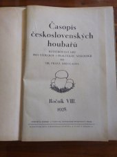 kniha Časopis československých houbařů ilustrovaný list pro vědeckou i praktickou mykologii, Československá mykologická společnost 1928