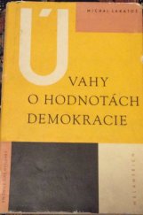 kniha Úvahy o hodnotách demokracie, Melantrich 1968