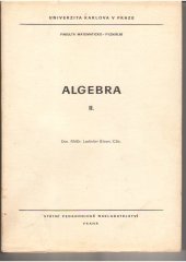 kniha Algebra. Díl 2, SPN 1982