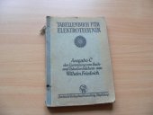 kniha Tabellenbuch für Elektrotechnik, Greutzschichte Verlagsbuchhandlung 1942