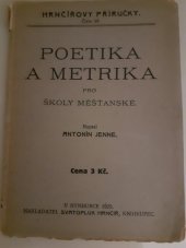 kniha Poetika a metrika pro školy měšťanské, S. Hrnčíř 1925