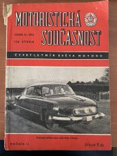 kniha   Motoristická současnost Čtvrtletník světa motorů č. 1 (5), Naše vojsko 1957