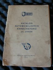 kniha Katalog automobilových karburátorů zn. JIKOV, Dopravní nakladatelství 1957