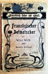 kniha Französischer Dolmetscher Franz¨osisch secher undc shnell, Muth´sehe Verlagshandlung 1920