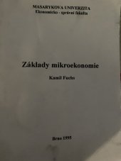 kniha Základy mikroekonomie, Vydavatelství Masarykovy univerzity 1995