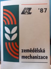 kniha Zemědělská mechanizace 1987, Agrozet 1987