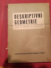 kniha Deskriptivní geometrie pro 2. třídu gymnasií, Státní nakladatelství učebnic 1950