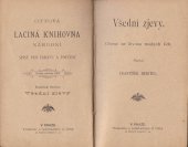 kniha Všední zjevy obraz ze života malých lidí, J. Otto 1896