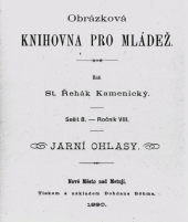 kniha Jarní ohlasy povídky a básničky pro útlý věk, Bohdan Böhm 1890