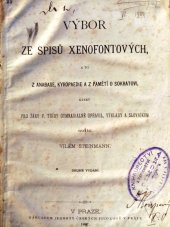 kniha Výbor ze spisů Xenofontových. I, - Úvod a text, Česká grafická Unie 1914