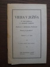 kniha Viera v Ježiša, Winnipeg Canada 1970