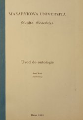 kniha Úvod do ontologie, Masarykova univerzita 1991