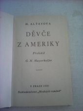 kniha Děvče z Ameriky, Nakladatelství "Modrých románů" 1930