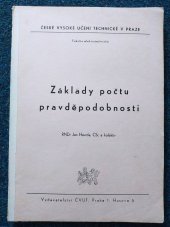 kniha Základy počtu pravděpodobnosti, ČVUT 1972