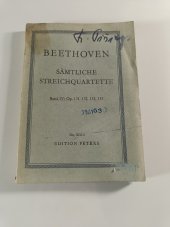 kniha Beethoven, Samtliche Streichquartette Band IV: Op. 131, 132, 133, 135, Edition Peters 1900