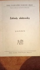 kniha Základy elektroniky, ČVUT 1989