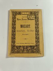 kniha Mozart, No. 33,  Quartett, Es-dur, Ernst Eulenburg 1900