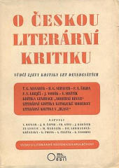 kniha O českou literární kritiku vůdčí zjevy kritiky let devadesátých, Orbis 1940