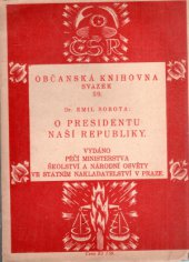 kniha O presidentu naší republiky, Státní nakladatelství 1924