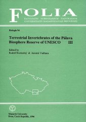 kniha Terrestrial invertebrates of the Pálava biosphere reserve of UNESCO III, Masarykova univerzita 1996