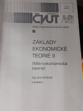 kniha Základy ekonomické teorie II (mikroekonomická teorie), ČVUT, Fakulta stavební 2000