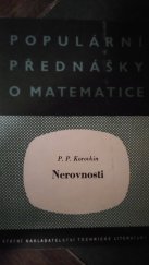 kniha Nerovnosti Určeno žákům a učitelům výběrových škol a posluchačům prvních semestrů vys. škol, SNTL 1957