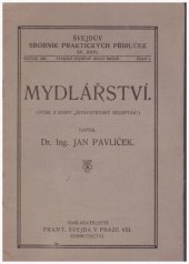 kniha Mydlářství, Švejda 1920