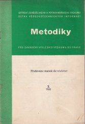 kniha Přidávání matek do včelstev, Ústav vědeckotechn. informací Ústředí zeměd. a potrav. výzkumu 1968