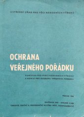 kniha Ochrana veřejného pořádku Pomůcka pro práci nár. výborů a komisí pro ochranu veř. pořádku, TEPS místního hospodářství 1962