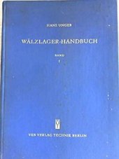 kniha Wälzlager-handbuch band 1, Verlag Technik 1957