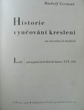 kniha Historie vyučování kreslení na národních školách. 1. díl, - Od nejstarších dob do konce XIX. stol., Česká grafická Unie 1939