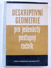 kniha Deskriptivní geometrie pro jedenáctý ročník, SPN 1958