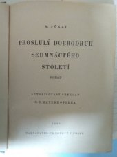 kniha Proslulý dobrodruh sedmnáctého století román, Fr. Borový 1925