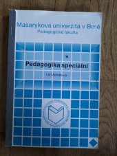 kniha Pedagogika speciální, Masarykova univerzita 1994