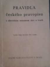 kniha Pravidla českého pravopisu s abecedním seznamem slov a tvarů, Státní nakladatelství 1946