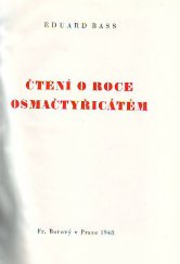 kniha Čtení o roce osmačtyřicátém, Fr. Borový 1948