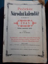 kniha Pečírkův Národní kalendář na obyčejný rok 1943 Ročník osmdesátý šestý, Josef L. Švíkal 1943