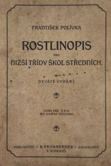 kniha Rostlinopis pro nižší třídy škol středních, Promberger 1919