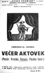 kniha Večer aktovek, Hladký 1924