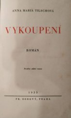 kniha Vykoupení román, Fr. Borový 1933