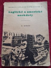 kniha Anglické a americké anekdoty, K. Synek 1947