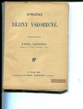 kniha Stručné dějiny všeobecné, František Bačkovský 1901