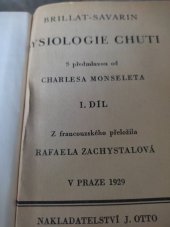 kniha Fysiologie chuti. I. díl, J. Otto 1929