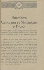 kniha Rozmluva Galicyana se Šlonzakem v Těšíně, s.n. 1920